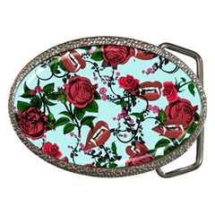 Light Blue Rose Vampire Belt Buckles