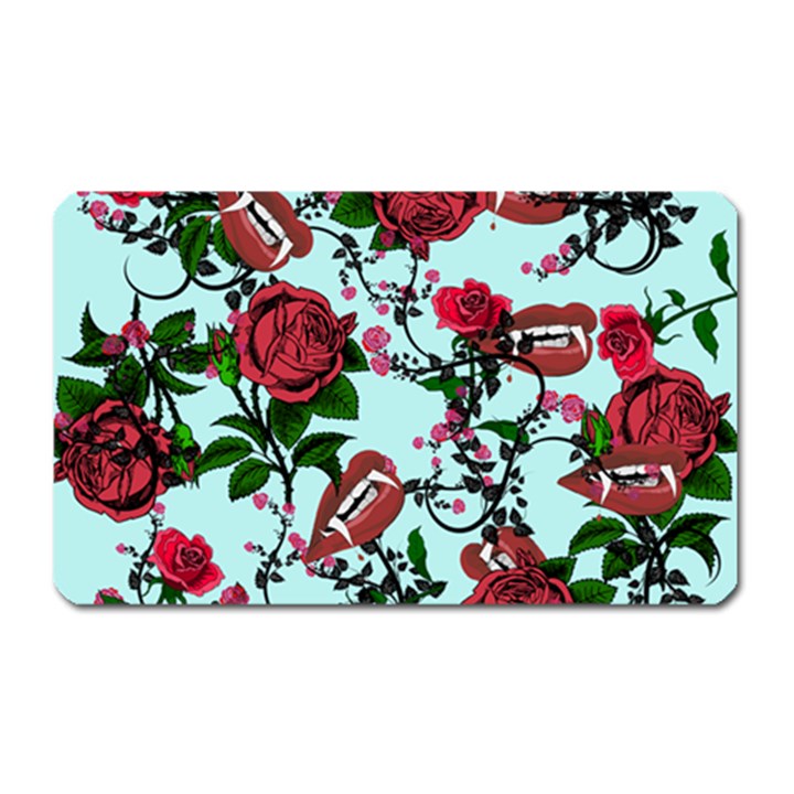 Light Blue Rose Vampire Magnet (Rectangular)