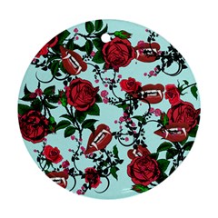 Light Blue Rose Vampire Round Ornament (Two Sides)