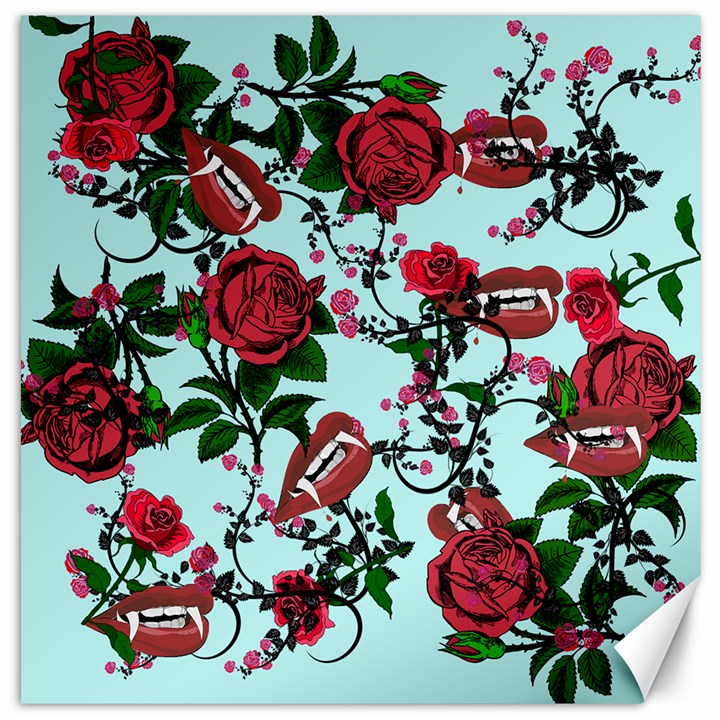 Light Blue Rose Vampire Canvas 20  x 20  