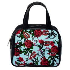 Light Blue Rose Vampire Classic Handbag (One Side)