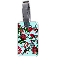 Light Blue Rose Vampire Luggage Tags (one Side)  by snowwhitegirl