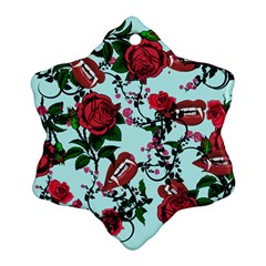 Light Blue Rose Vampire Ornament (Snowflake)