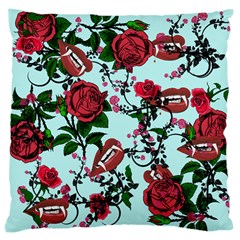 Light Blue Rose Vampire Large Cushion Case (One Side)