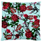 Light Blue Rose Vampire Large Cushion Case (Two Sides) Front