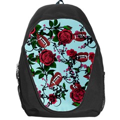 Light Blue Rose Vampire Backpack Bag