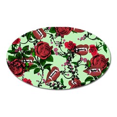 Green Rose Vampire Oval Magnet by snowwhitegirl