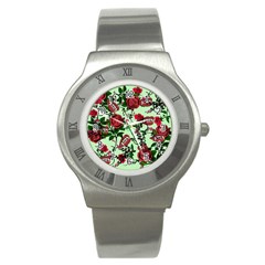 Green Rose Vampire Stainless Steel Watch by snowwhitegirl