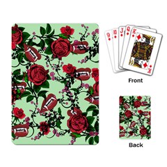 Green Rose Vampire Playing Card by snowwhitegirl