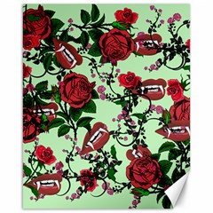 Green Rose Vampire Canvas 16  X 20   by snowwhitegirl