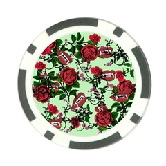 Green Rose Vampire Poker Chip Card Guard by snowwhitegirl