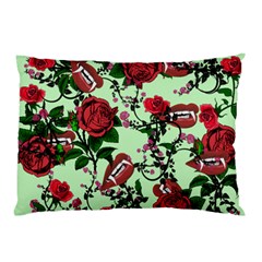 Green Rose Vampire Pillow Case by snowwhitegirl