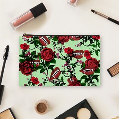 Green Rose Vampire Cosmetic Bag (medium) by snowwhitegirl