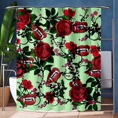 Green Rose Vampire Shower Curtain 60  X 72  (medium)  by snowwhitegirl