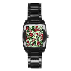 Green Rose Vampire Stainless Steel Barrel Watch by snowwhitegirl