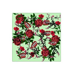 Green Rose Vampire Satin Bandana Scarf by snowwhitegirl