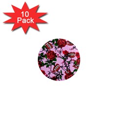 Pink Rose Vampire 1  Mini Magnet (10 Pack) 