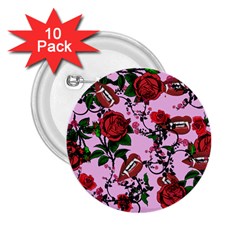 Pink Rose Vampire 2.25  Buttons (10 pack) 