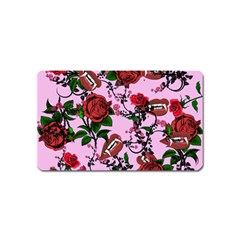 Pink Rose Vampire Magnet (Name Card)