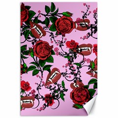 Pink Rose Vampire Canvas 20  x 30  