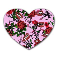 Pink Rose Vampire Heart Mousepads