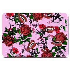 Pink Rose Vampire Large Doormat 