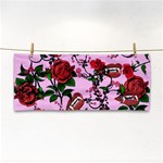 Pink Rose Vampire Hand Towel Front