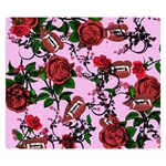 Pink Rose Vampire Double Sided Flano Blanket (Small)  50 x40  Blanket Front