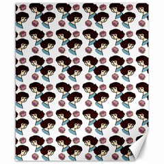 Redhead Girl Pattern Canvas 8  X 10  by snowwhitegirl