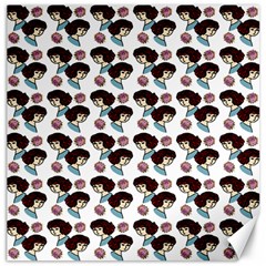 Redhead Girl Pattern Canvas 16  X 16   by snowwhitegirl