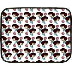 Redhead Girl Pattern Fleece Blanket (mini) by snowwhitegirl