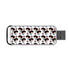 Redhead Girl Pattern Portable Usb Flash (two Sides) by snowwhitegirl