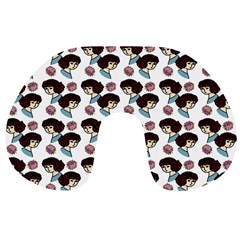 Redhead Girl Pattern Travel Neck Pillows by snowwhitegirl