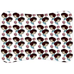 Redhead Girl Pattern Velour Seat Head Rest Cushion