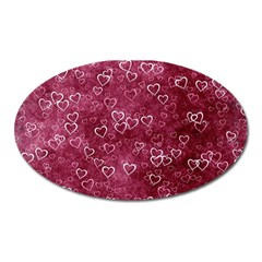 Heart Pattern Oval Magnet by snowwhitegirl