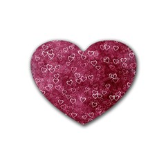 Heart Pattern Rubber Coaster (heart)  by snowwhitegirl