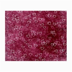 Heart Pattern Small Glasses Cloth (2-side) by snowwhitegirl