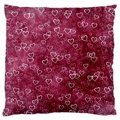 Heart Pattern Large Flano Cushion Case (one Side) by snowwhitegirl