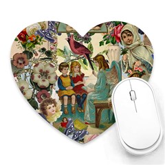 Angel Collage Heart Mousepads by snowwhitegirl