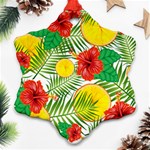 Orange Tropics Ornament (Snowflake) Front