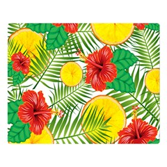 Orange Tropics Double Sided Flano Blanket (large)  by snowwhitegirl