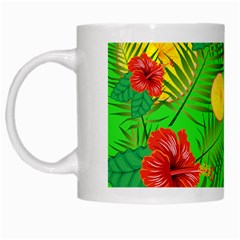 Orange Tropics Green White Mugs by snowwhitegirl