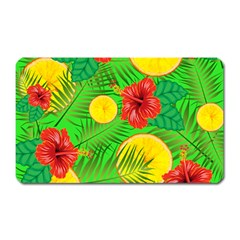 Orange Tropics Green Magnet (rectangular) by snowwhitegirl