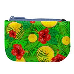 Orange Tropics Green Large Coin Purse by snowwhitegirl