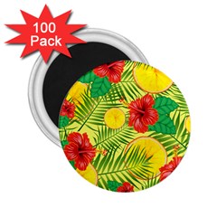 Orange Tropics Yellow 2 25  Magnets (100 Pack)  by snowwhitegirl