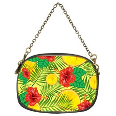 Orange Tropics Yellow Chain Purse (two Sides) by snowwhitegirl