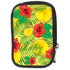 Orange Tropics Yellow Compact Camera Leather Case by snowwhitegirl