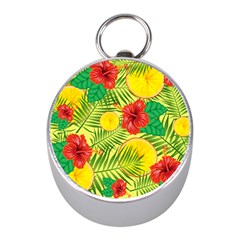 Orange Tropics Yellow Mini Silver Compasses