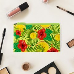 Orange Tropics Yellow Cosmetic Bag (xs) by snowwhitegirl