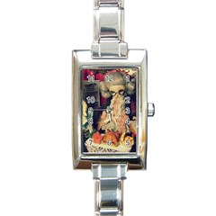 Happy Holidays Rectangle Italian Charm Watch